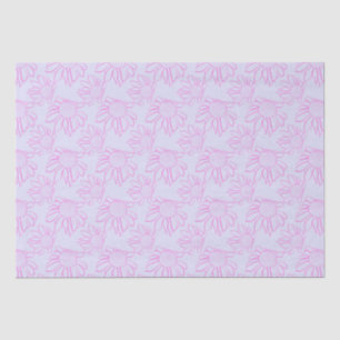 Pink Line Gezeichnet Blume Muster auf Lila Papier