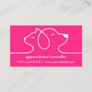 Pink Line Logo Katze Hund Haustier Termin Visitenkarte