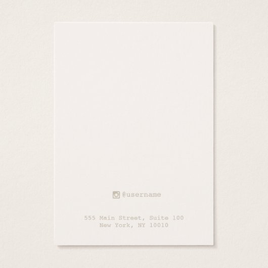 Pink Linen Earring Juwelier Display Card (Rückseite)