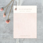 Pink Linen Earring Juwelier Display Card