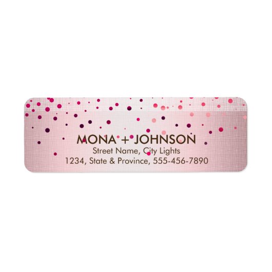 Pink Linen Glitzer Sparkle Confetti Dots Modern (Vorne)