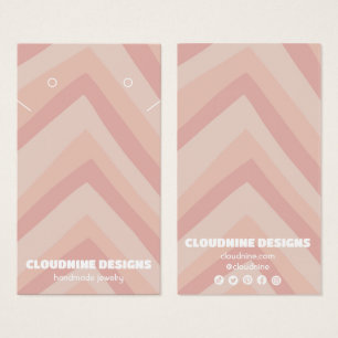 Pink Lines Earring Necklace Juwelier Display Card