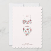 Pink Lingerie Brautparty Einladung (Rückseite)