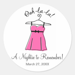 Pink Lingerie Brautparty Stickers