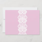 Pink Lingerie Dusche Invite White Lace Bridal Einladung (Rückseite)