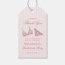 Pink Lingerie Shower Bachelorette Bridal Favor Geschenkanhänger