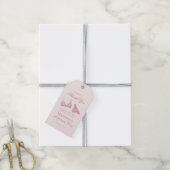 Pink Lingerie Shower Bachelorette Bridal Favor Geschenkanhänger (Mit Garn)