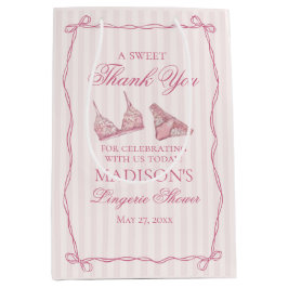 Pink Lingerie Shower Bachelorette Party Favor Mittlere Geschenktüte