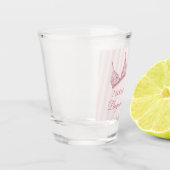 Pink Lingerie Shower Bachelorette Party Favor Schnapsglas (Links)