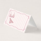 Pink Lingerie Shower Bow Place Card Table Decor (Vorderseite)