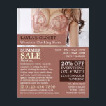 Pink Lingerie, Women's Clothing Store Advert Flyer<br><div class="desc">Pink Lingerie,  Women's Clothing Store Advertising Flyers By the Business Card Store.</div>