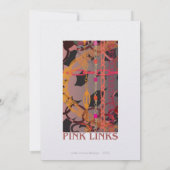 Pink Links Card Einladung (Rückseite)