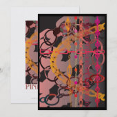 Pink Links Card Einladung (Vorne/Hinten)