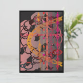 Pink Links Card Einladung (Stehend Vorderseite)