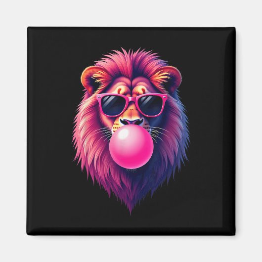Pink Lion bläst Blubble Gum Magnet (Vorne)