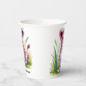 Pink Lion Girl Babydusche Pappbecher (Links)