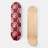 Pink Lion Head Animal Pattern Design Red Skateboard (Vorderseite)