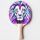 Pink Lion Head - Lion Ping Pong Paddle Tischtennis Schläger (Rückseite)