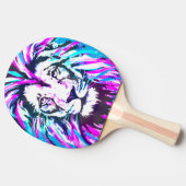 Pink Lion Head - Lion Ping Pong Paddle Tischtennis Schläger (Seitenansicht)