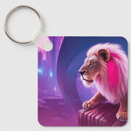 Pink Lion Schlüsselanhänger (Vorderseite)