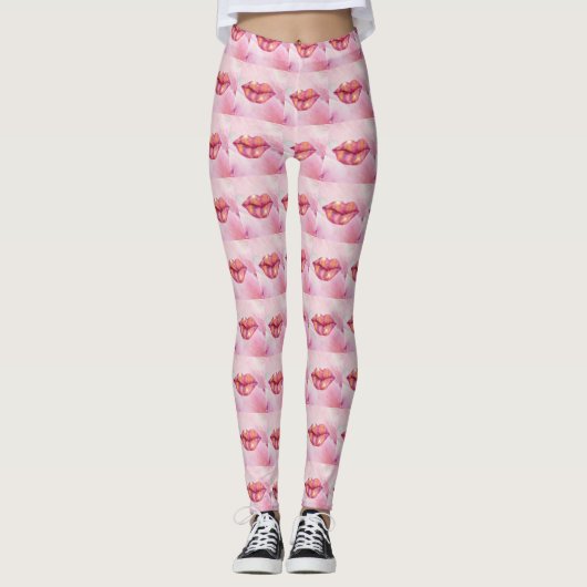 Pink Lip Leggins (Vorderseite)