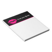 Pink Lip Print Custom Note Pad Notizblock (angewinkelt)
