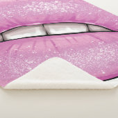 Pink-Lippenfarbenglanz mit Zähnen Sherpadecke (3/4)