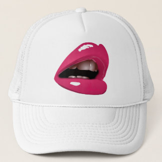 Pink-Lippenfernlastfahrer-Hut Truckerkappe