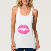 Pink-Lippenkuß Tank Top (Vorderseite)