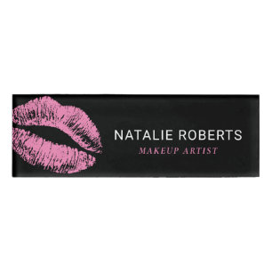 Pink-LippenMaskenbildner-Schönheits-Salon Namenschild