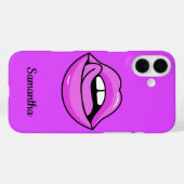 Pink Lips individuelle Name Gehäuse Case-Mate iPhone Hülle (Rückseite (Horizontal))