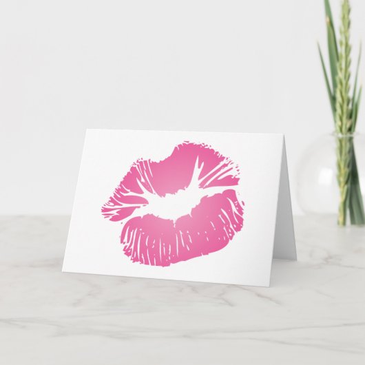 Pink LIps Karte (Vorderseite)