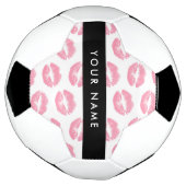 Pink Lips, Kiss, Lipstick, Ihr Name, Personalisier Fußball (Gedreht)