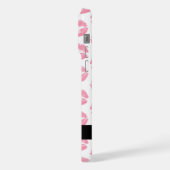 Pink Lips, Kiss, Lipstick, Ihr Name, Personalisier iPhone Hülle (Linke Seite)
