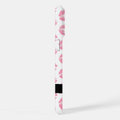 Pink Lips, Kiss, Lipstick, Ihr Name, Personalisier iPhone Hülle (Rechte Seite)