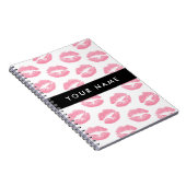 Pink Lips, Kiss, Lipstick, Ihr Name, Personalisier Notizblock (Rechte Seite)