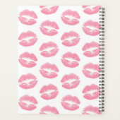 Pink Lips, Kiss, Lipstick, Ihr Name, Personalisier Planer (Rückseite)