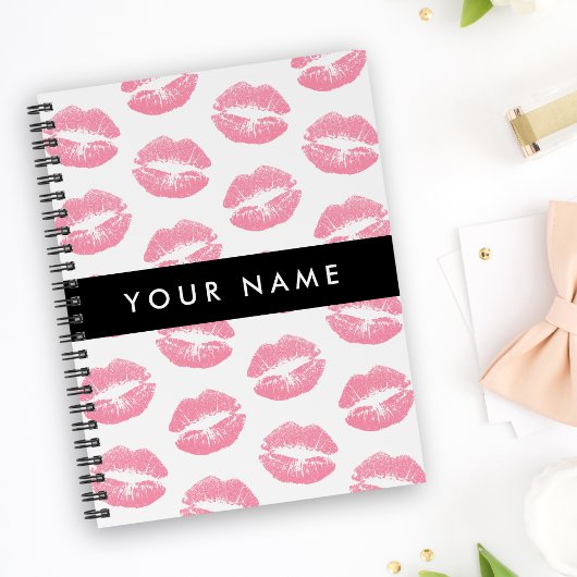 Pink Lips, Kiss, Lipstick, Ihr Name, Personalisier Planer