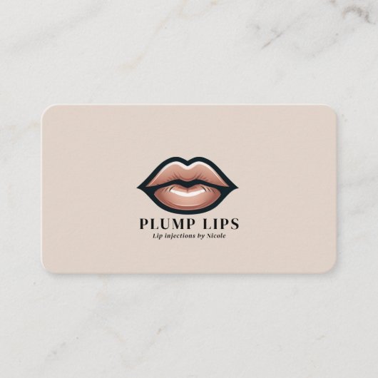 Pink Lips Lip Social Media Connection QR Visitenkarte (Vorderseite)