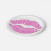 Pink Lips Lipstick Lippenstift Makeup Schönheit Pappteller (Schrägansicht)