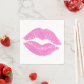 Pink Lips Lipstick Lippenstift Makeup Schönheit Serviette (Beispiel)