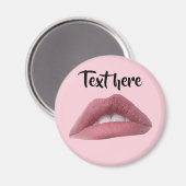 Pink Lips Magnet (Vorderseite/Rückseite)