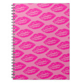Pink Lips Pattern Notizblock (Vorderseite)