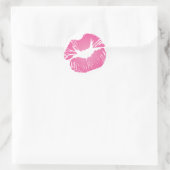 Pink LIps Runder Aufkleber (Tasche)