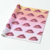 Pink Lips Wrapper Paper Geschenkpapier (Ungerollt)