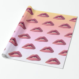 Pink Lips Wrapper Paper Geschenkpapier