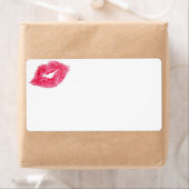 Pink Lipstick Kiss Print Label (Insitu)