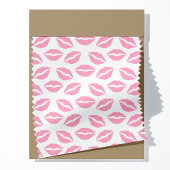 Pink Lipstick Kisses Pattern Stoff