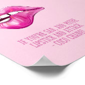 Pink Lipstick Lip Inspiration für Frauen Poster (Ecke)