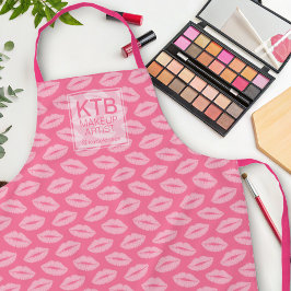 Pink Lipstick Lippen Benutzerdefinierte Makeup-Kün Schürze